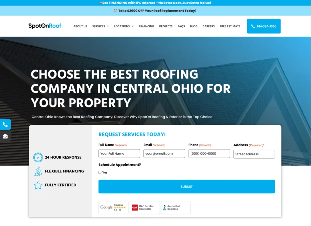 Spot On Roof, case study, rynox digital