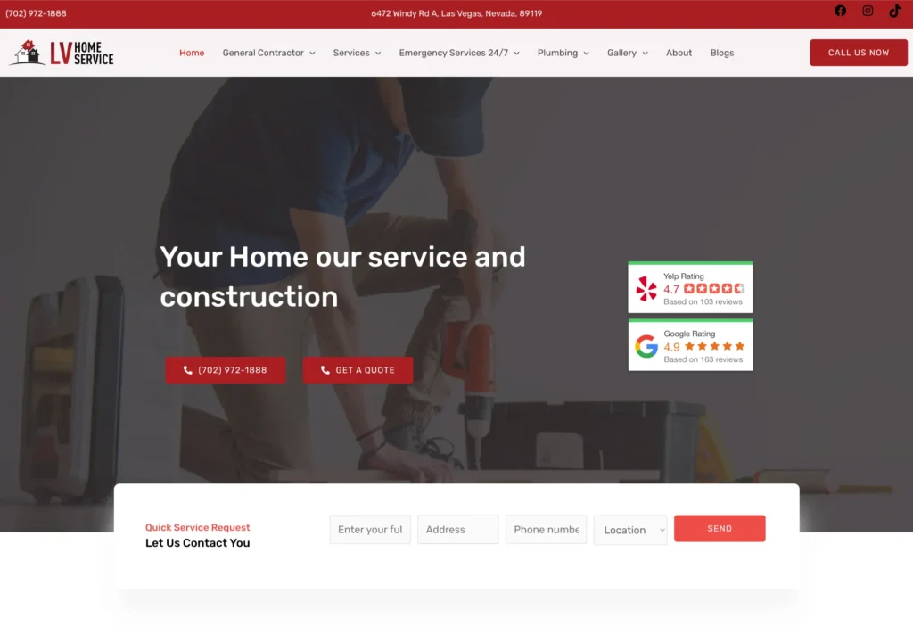 LV Homes Service, case study, rynox digital