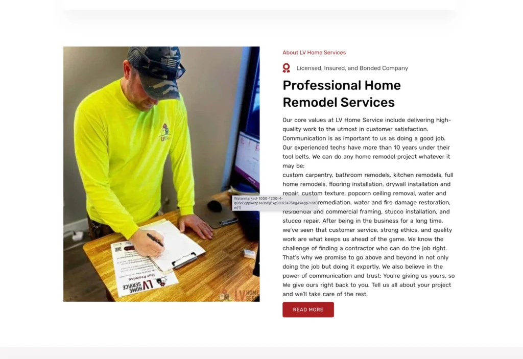 LV Homes Service, case study, rynox digital