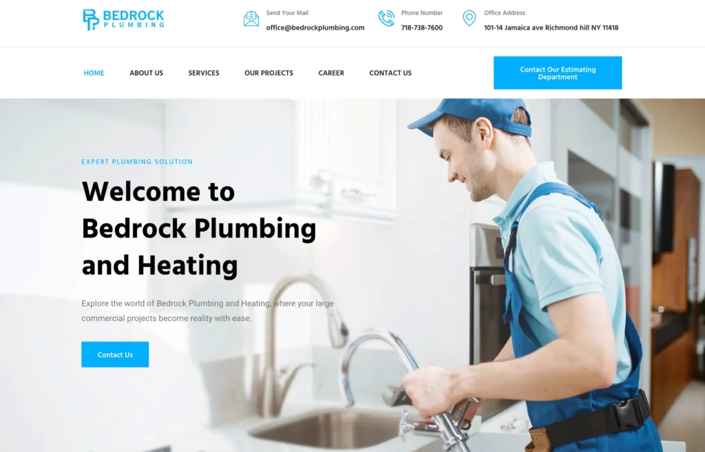 Bedrock Plumbing, case study, rynox digital