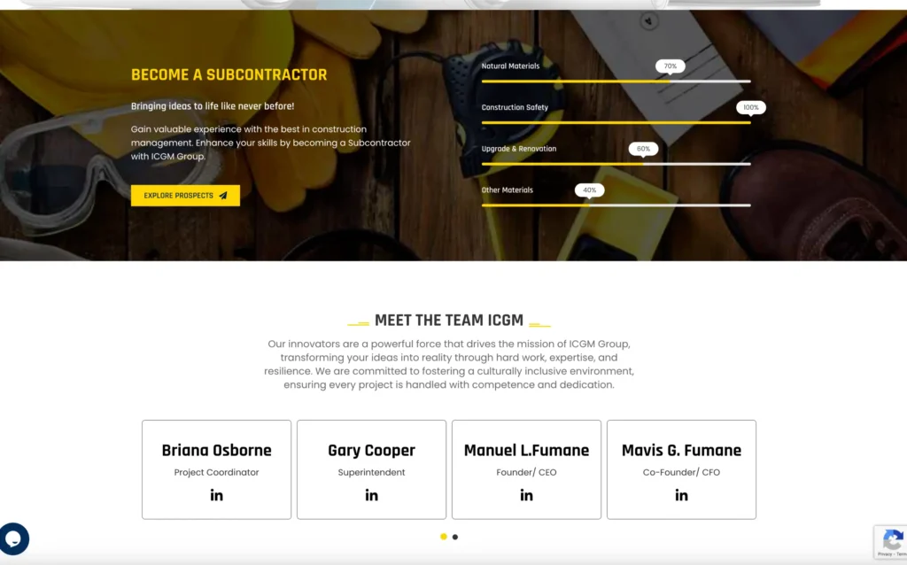 ICGM Construction, case study, rynox digital