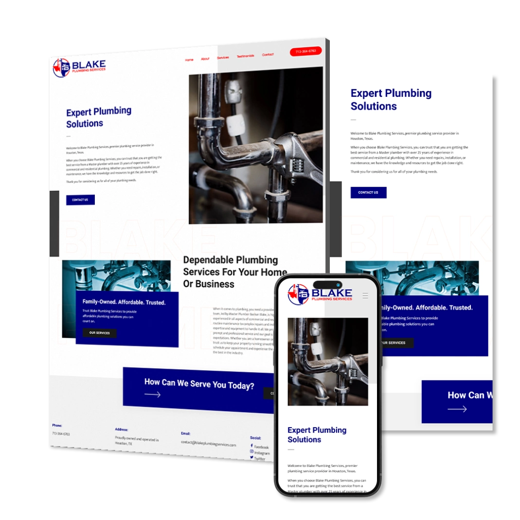 Plumbing ,web design agency, Rynox Digital